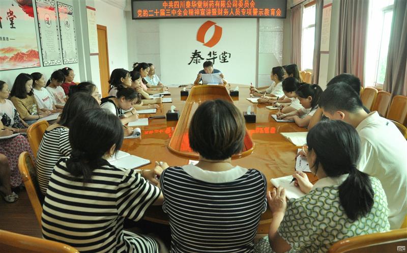 泰华堂制药开展宣讲党的二十届三中全会精神进下层运动